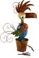 Preview: Niedlicher Pflanztopf Pepe blau ca. 40 cm - Gartendekoration
